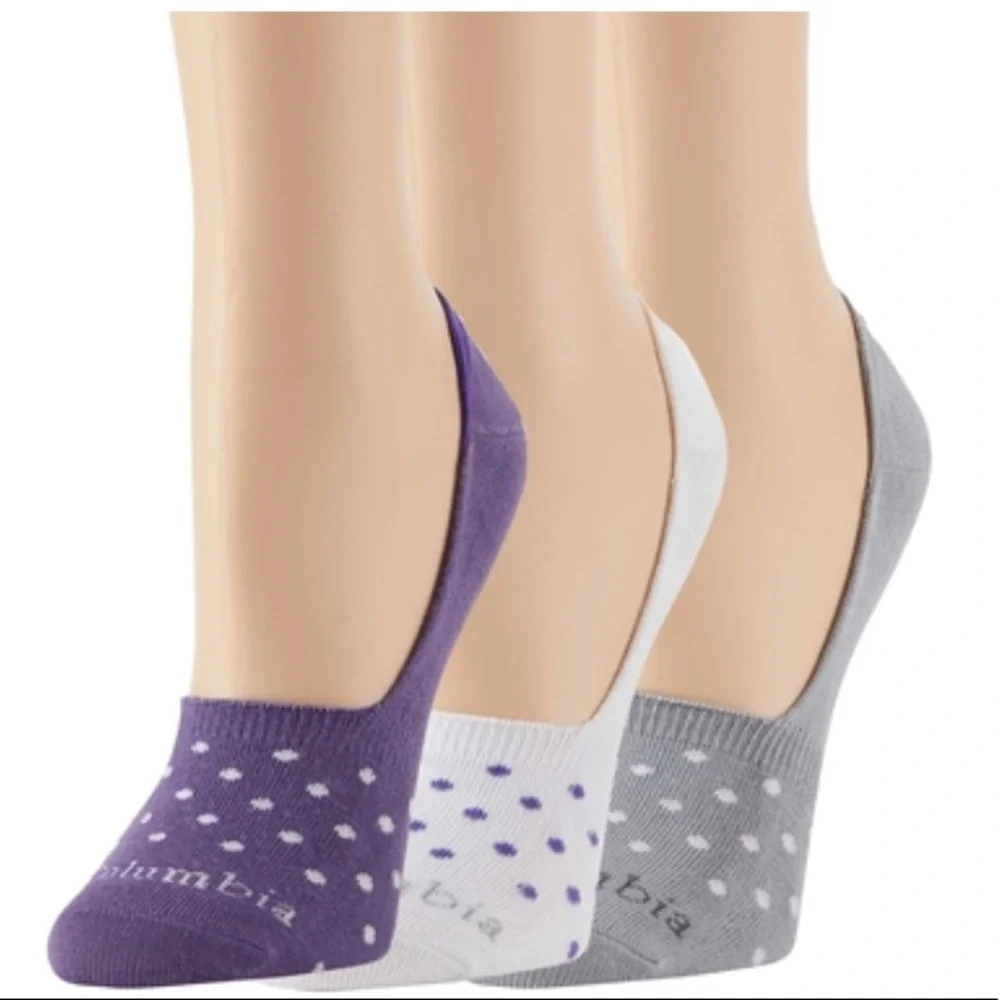 NWT Columbia Women’s 3 pk. Dottie Liner No-show Socks Polka Dot